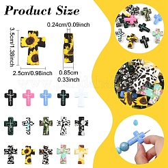 15 Stück 15 Stile lebensmittelechte umweltfreundliche Silikonperlen-Sets&nbsp;SIL-YW0001-87