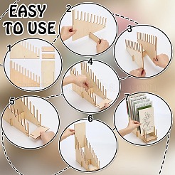 Présentoir de bureau en bois pour cartes de vœux&nbsp;AJEW-WH0752-583