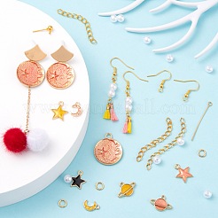 Colgantes de aleación de luna y estrella y planeta 16pcs&nbsp;DIY-FS0001-56