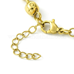 Braccialetti a catena ovale in acciaio inossidabile 304 con placcatura ionica (ip) per donna&nbsp;BJEW-C066-04G