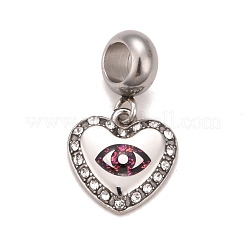 304 Edelstahl Kristall Strass europäischen baumeln Charms&nbsp;STAS-F278-28P