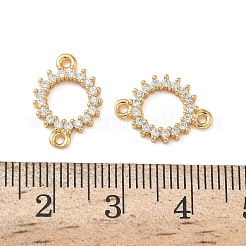 Verbindungsanhänger mit Mikropavé aus Messing mit durchsichtigen Zirkonia-Steinen&nbsp;KK-Z136-67G