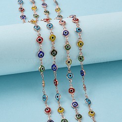 Tondo lampwork Brass Eye male catenine piatti fatti a mano&nbsp;CHC-P002-01RG