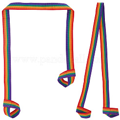 2 sangle à rayures pour tapis de yoga en polyester&nbsp;AJEW-CY0002-80