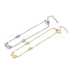 Brass butterfly Link Armbänder&nbsp;KK-CBAFF9E-01G
