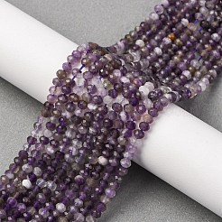 Facettierten natürlichen Amethyst Perlen Stränge&nbsp;G-RM241221-N2