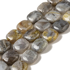 Bambù naturale foglia agata perline fili&nbsp;G-NH0014-A01-01