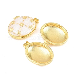 Pendentifs de médaillon en laiton&nbsp;KK-D232-13G-01