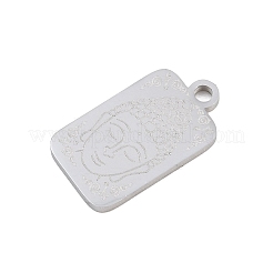 Colgantes budistas de acero inoxidable 304&nbsp;SA-CBAE30B-02C-P