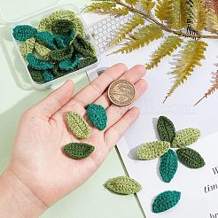30 stücke 3 farben baumwolle stricken künstliche ornament zubehör&nbsp;DIY-FG0002-97