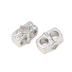 Messing Micro Pave klare Zirkonia Folie Charms&nbsp;KK-Z151-05P