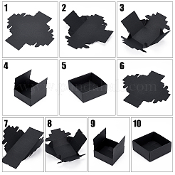 Scatola di carta kraft creativa pieghevole&nbsp;CON-WH0077-01A