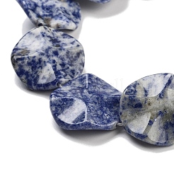 Natürliche blaue Fleck Jaspis Perlen Stränge&nbsp;G-Z061-B07-02