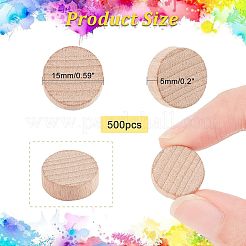 Pièces rondes en bois de hêtre&nbsp;WOOD-WH0119-05A