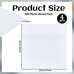 4 fogli di piastre per stampi in plastica ABS&nbsp;DIY-OC0015-88A