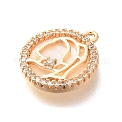 Pendentifs coquille en laiton&nbsp;KK-B127-09G