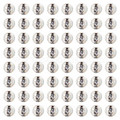 100 Stück transparente Glasperlen mit Crackle-Effekt&nbsp;GLAA-TADJ0001-12B