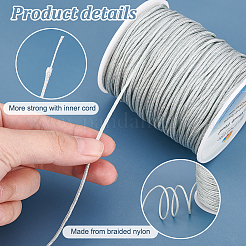 1 rouleau de fil tressé rond en nylon de 100 mètres&nbsp;NWIR-PH0002-22F