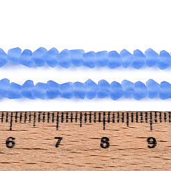 Perles de verre dépoli transparent&nbsp;GLAA-N016-4mm-05
