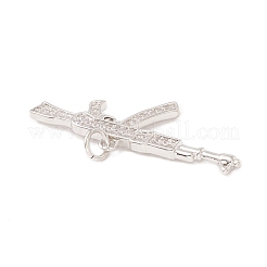 Pendentifs en laiton zircon cubique transparent&nbsp;ZIRC-P098-13P