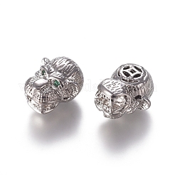 Perline zirconi micro pave  in ottone&nbsp;ZIRC-L088-07A-P