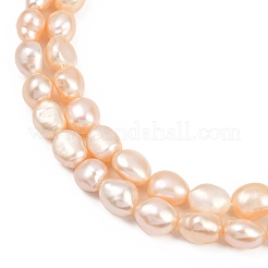 Fili di perle di perle d'acqua dolce coltivate naturali&nbsp;PEAR-P064-20K-04C-02