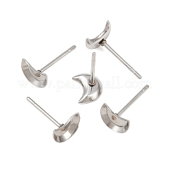 Anlaufgeschützte Cabochonfassungen für Ohrringe aus 304 Edelstahl für Ohrstecker&nbsp;X-STAS-Q170-08