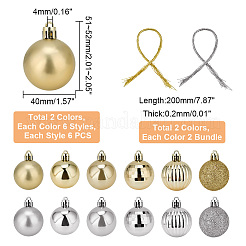 2 set di 2 decorazioni pendenti con palline di plastica colorate&nbsp;DIY-GA0005-40B