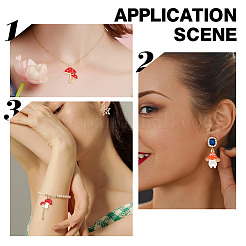 36 pièces 6 styles pendentifs en émail alliage thème automne&nbsp;ENAM-HY0003-07