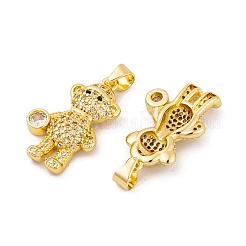 Colgante micropavé cubic zirconia de latón&nbsp;KK-E108-22G
