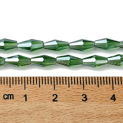 Transparentes perles de verre de galvanoplastie brins&nbsp;GLAA-K064-05A-PL05