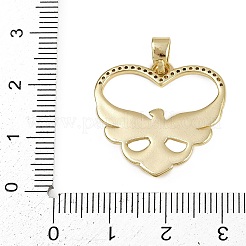 Pendentifs avec zircon cubiques à micro-pavés en laiton&nbsp;KK-D409-35G