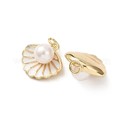 Pendentifs d'émail en laiton &nbsp;KK-O140-12G-01