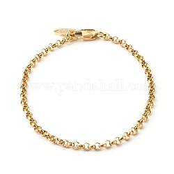 Bracelets avec chaîne rolo en 304 acier inoxydable, or, 7-1/2 pouce (19 cm)