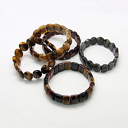 Tigre bracelets élastiques des yeux, avec cordon élastique, couleur mixte, 52~59mm