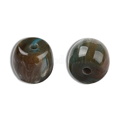 Harz perlen, Nachahmung Edelstein, Fass, hell meergrün, 8x7 mm, Bohrung: 1.6 mm