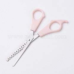 Edelstahl Professional Friseur Salon Haare schneiden Schere, DIY Pony Schichten Haare schneiden, rosa, 15.2x5.55 cm