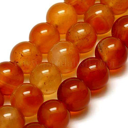Edelstein Perlen Stränge, Karneol, gefärbt, Runde, ca. 14 mm Durchmesser, Bohrung: 1.0 mm, ca. 28 Stk. / Strang, 16 Zoll