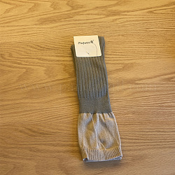 Calcetines de punto de algodón, calcetines térmicos largos de invierno cálidos de dos tonos, gris claro, 330x90mm