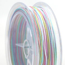 グラデーションカラーのナイロン糸  中国語結びコード  セグメント染め  ブレスレットネックレス作りに  カラフル  0.8mm  約27.34ヤード（25m）/ロール