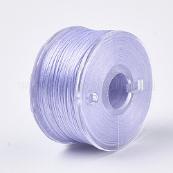 Spezialbeschichtete Polyester-Perlenfäden für Saatperlen, Flieder, 0.1 mm, ca. 50 Yards / Rolle