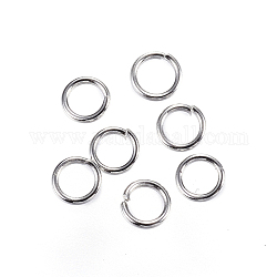 304 anelli di salto in acciaio inox, anelli di salto aperti, colore acciaio inossidabile, 3.5x0.6mm, diametro interno: 2.3mm, 22 gauge