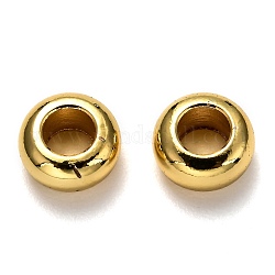 Brass Spacer Beads, Long-Lasting Plated, Rondelle, Real 18K Gold Plated, 8x4mm, Hole: 4mm