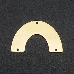 201つのステンレス鋼のアーチのシャンデリアのコンポーネントのリンク  3穴リンク  レーザー切断  uの形状  ゴールドカラー  21x34x1mm  穴：1.6mm
