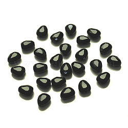Imitation Austrian Crystal Beads, Grade AAA, Faceted, teardrop, Black, 12x9x3.5mm, Hole: 0.9~1mm