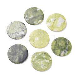 Perles de jade chinois naturel, plat rond, 49x4~5.5mm