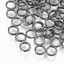 Железные разрезные кольца, кольца с двойной петлей, без кадмия и без свинца, сырой (без покрытия), 6x1.4 мм, около 4.5 мм внутренним диаметром, Около 7000 шт / 1000 г