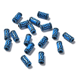 Abalorios acrílicos opacos, estilo artesanal, columna, azul dodger, 14x7mm, agujero: 2.5 mm, aproximamente 1428 unidades / 500 g