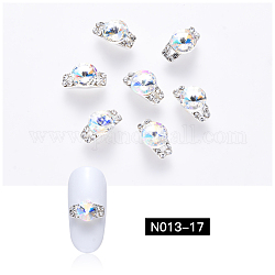 K9 стеклянные каноши, с настройками лотка из платинового сплава, ногтей декоративные аксессуары, бантом, кристалл, 6x10x5 мм
