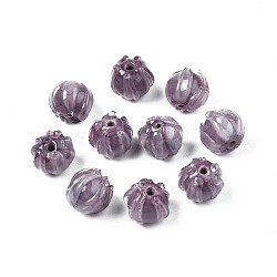 Manuell Murano Glas Perlen, Blume, Pflaume, 10~11x11.5~12.5 mm, Bohrung: 1.2 mm